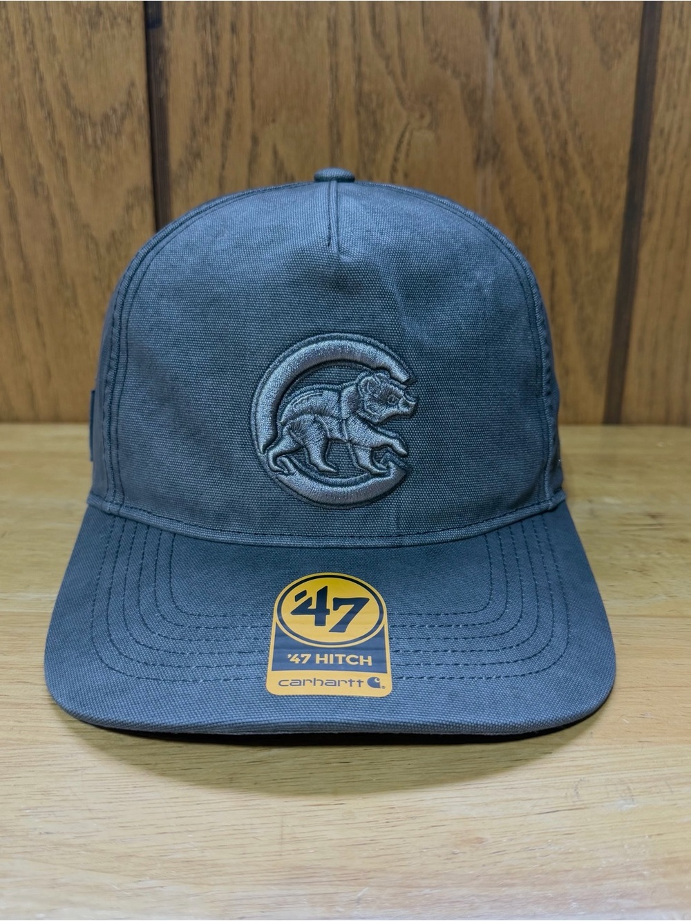 Chicago Cubs Carhartt ‘47 Charcoal Dye Adjustable Snapback Hitch Hat Cap MLB NEW